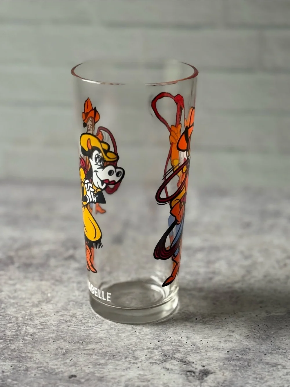 Vintage 1978 Pepsi Collector Series Disney Horace & Clarabelle Drinking Glass